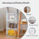 LXLXXL Storage Bins with Lids, 9 Pack Plastic Storage Containers with Magnetic Door, 19 Qt Stackable Clear Storage Box for Home, Office Organizing