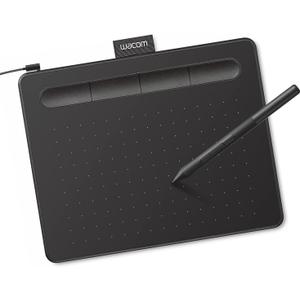 Wacom Intuos Small Graphics Drawing Tablet, Includes Training & Software; 4 Customizable ExpressKeys Compatible with Chromebook Mac Android & Windows, Black