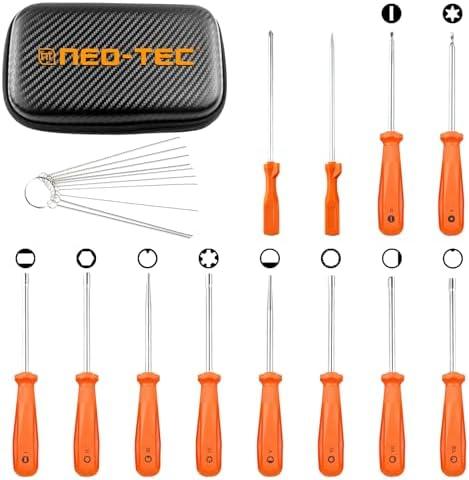 NEO-TEC 12 Pcs Carburetor Adjustment Tool Kit,Carburetor Cleaning Kit,Carburator Adjusting Kit for 2-Cycle Small Engine Compatible with STHIL Husqvarna Echo Ryobi Troy Bilt Trimmer Weedeater Chainsaw