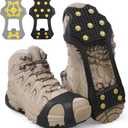 Ice Cleats Snow Traction Crampons for Shoes and Boots,11-Stud Ice Cleats Walking Traction Grips Anti-Slip Ice Snow Grippers Over Shoe for Women Men Walking on Snow and Ice
