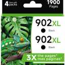 902XL Black Ink Cartridge Compatible for HP902 HP 902 XL Ink for OfficeJet 6950 6951 6954 6956 6958 6961 6962 6963 6964 6966 for OfficeJet Pro 6978 6958 6968 6958 6962 6964 6950 6960 6970 Printer