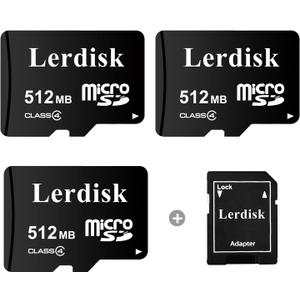 Factory Wholesale Micro SD Card 512MB (0.5GB) Pack of 3 in Bulk Low Capacity for MP3/Old Phones/Small Files Only -Not for Cameras/Dashcams/GB Devices