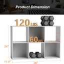 Sweetcrispy 6 Cube Storage Organizer, Stackable Modular Bookcase Shelf