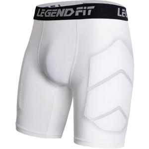 Boys Youth Baseball Padded Sliding Shorts w/Cup Pocket (No Cup) Protective Compression Underwear Softball Football Lacrosse (Medium)