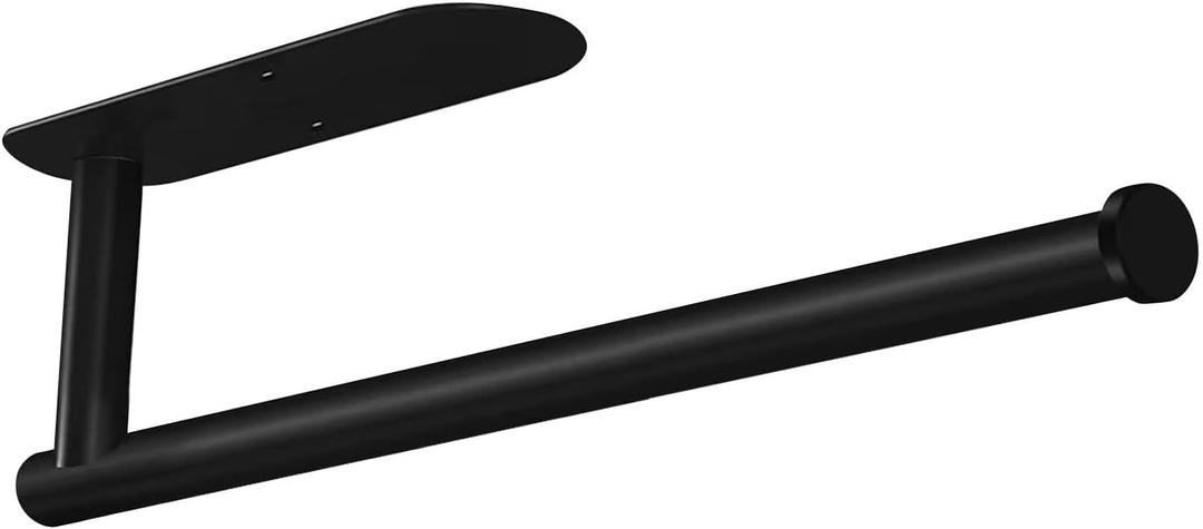 Paper Towel Holders-Black, Paper Towels Rolls - for Kitchen, Paper Bulk Under Cabinet, Stainless Steel (Black)