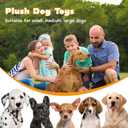 3-Layered Stuffed Dog Toys for Medium Large Dogs, Large Plush Squeaky Dog Toys to Keep Them Busy for Small Medium Large Breed, Cute Animals Puppy Teething Chew Toys - Dinosaur L