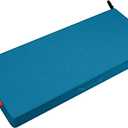 Pcinfuns Outdoor Bench Cushions,48 x 18 x 3 Inch Patio Furniture Water-Resistant Chair Cushion,Loveseat Garden Sofa Settee Couch Swing Pads with Handle and Adjustable Straps,Blue