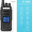 JINGTONG JT-3988 ham Radio Walkie Talkie 10Watt Handheld Dual Band Two Way radios Long Range, 2600mAh Type-c Rechargeable Battery, NOAAham Radio Handheld Multi-Band Receive and Transmit