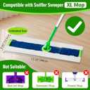 XL Dry Sweeping Cloths Compatible with Swiffer Sweeper XL Mop, Disposable Sweeping Dry Pads Refill, Dry Floor Cloths to Clean Dust, Dirt, Pet Hair, 40 Count
