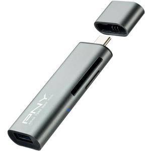 PNY USB-C Card Reader Adapter for SD Card and MicroSD