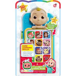 CoComelon JJs First Learning Toy Phone for Kids, Lights, Sounds, Music, Letters, Numbers, Colors, Shapes, and Weather, Kids Toys for Ages 18 Month by Just Play (5 x 1.55 x 8 inches)