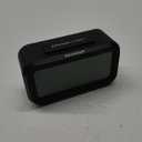 Peakeep Night Light Digital Alarm Clock Battery Operated with Indoor Temperature, Desk Small Clock (Black)