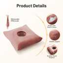 Ear Piercing Pillow for Side Sleepers with Ear Inflammation & Pressure, Soft Velvet Adjustable Ear Guard Pillow with Removable & Washable Cover (Pink, Pillow & Cover)