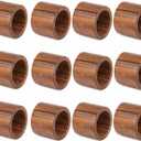 Classic Handmade Napkin Rings Set, Dining Table Holders for Everyday, Holiday, Christmas, Thanksgiving, Farmhouse Decor (2-2-.1.5 inch, Set of 12)