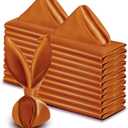 VACVELT 50 Pack Light Terracotta Satin Napkins 17x17 Inch Wedding Napkins Bulk, Decorative Elegant Dinner Napkins Square Table Napkins Decor, Silky Satin Cloth Napkins for Restaurant Party