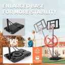 DUMOS 10FT Adjustable Height Portable Basketball Hoop Outdoor for Adult, 44 Inch Shatterproof Backboard w/Shock Absorbent Rim, Fillable Base, 2 Wheels for Swimming Pool/Indoor