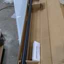 ROTHLEY Heavy Duty Curtain Rods for Windows 66 to 120 Inch Long Drapery Rods with Adjustable Length 1 Inch Diameter Black Decorative Curtain Pole For Living Room With Klick Fit Brackets-Orb Finial