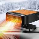 Car Heaters for Vehicle,12V Car Heater that Plugs into Cigarette Lighter,200W Fast Heating Car Defroster Windshield Heater (Orange)