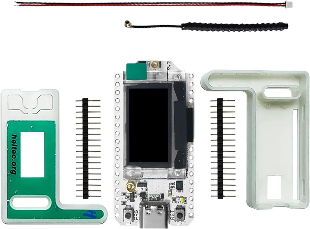 Heltec Meshtastic WiFi LoRa 32 V3 Development Board Device SX1262 and ESP32-S3FN8 Chip with 0.96-inch OLED Display and Plastic Shell Mesh Network Paxcounter Support WiFi BLE (915 MHz with Case)