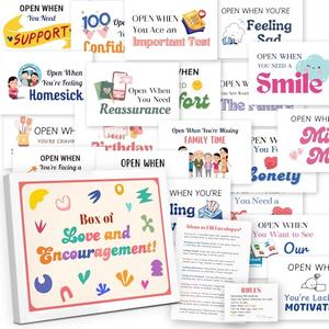 STOFINITY Open When Envelopes For College Student - Open When Letters College Survival Kit Card Box 2025, Going Away To Colleges Gifts For Girls Daughter, Long Distance Card Book Present