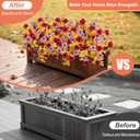 Artificial Fall Flowers Fake Petunias Plants for Outdoor Decoration, 2 Pcs Silk Faux Flowers UV Resistant No Fade Plants for Garden Balcony Yard Porch Realistic Indoor Decor (Burgundy Purple)