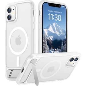 Magnetic Compatible with iPhone 11 Phone Case, [Built-in Invisible Kickstand][Compatible with MagSafe] [Military Grade Shockproof] Slim Translucent Matte Phone Case for iPhone 11 6.1"
