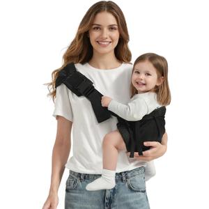 MISSWISDOM Toddler Sling Carrier, Adjustable Baby Carrier Sling 8-40 lbs, Lightweight Toddler Carrier Baby Sling Carrier, Toddler Hip Carriers One Size Fits All, Black Mesh