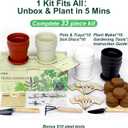 10 Indoor Herb Garden Kit, 33pcs Complete Kitchen Herb Starter Set Including 4-Color Pots, Soil & Tools, Unique Gift Ideas for Plant Lovers, Women, Men, Mom, Friend, Birthday, Housewarming, Christmas