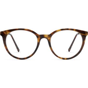 AMOMOMA Retro Round Reading Glasses for Women Cute Stylish Blue Light Blocking Readers AM6055 (C1 Tortoise/Gold)