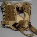 Heavy-Duty Tactical Dog Harness for Large Dogs, No Pull Adjustable Reflective Pet Vest with Molle System, K9 Military-Grade Control for Service Training, Outdoor & 10+ Breeds, Desert Camo, Large (L: Neck: 19-25'', Chest: 27-35'')