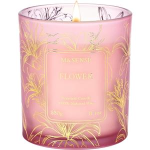 M&SENSE Floral Scented Soy Candles-Vegan, Heavy Scented, No Toxin 7.8oz 42-Hour Long Burning Time, Spring Summer Candles for Home Fragrance, Housewarming Gift for Women & Men (Flower)