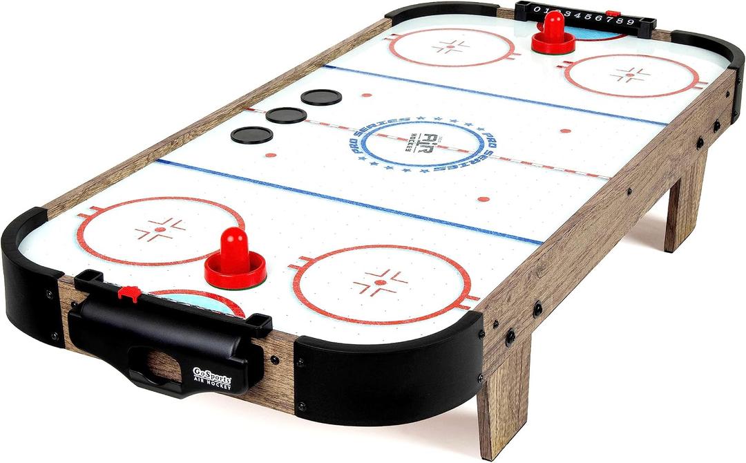 GoSports 40 Inch Table Top Air Hockey Game for Kids - Oak