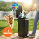 iTouchless 13.2 Gallon SoftStep Pet Waste Bin with AbsorbX Odor Filter, Slow-Close Step Pedal, 50 Liter Large Capacity, Indoor & Outdoor, Matte Black
