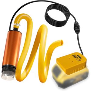 Transfer Pump Compatible with Dewalt 20V Battery, 635 GPH Portable Utility Pump with 50-inch Hose & Retainer, Mini Sump Pump Stick for Water, Oil Bilge,Pool Garden Pond Draining (Tool Only)