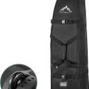 Himal Outdoors Soft-Sided Golf Travel Bag with Wheels - Heavy Duty 600D Polyester Oxford Wear-Resistant, Excellent Zipper Universal Size (Black)