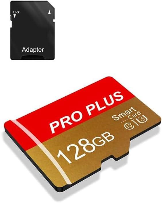TF Card 128GB with Adapter, High Speed Memory Card, UHS-I C10 A1 Memory TF Card for Tablet/Mobile Phone/Camera/Car Audio/Game Console (128, GB)