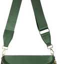 Pure Colour Crossbody Bum Bags for Women Spacious Green Cross body Bag Nylon Trendy Fanny Pack for Travel