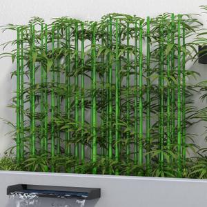 5ft Artificial Bamboo Tree 10 Pack, Fake Bamboo Plant Trees Indoor Outdoor Artificial Fake Plants Privacy Fence for Garden Yard Patio Decoration Home Privacy Screening
