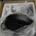 CROSSIO 22" Retractable Ceiling Fans with Lights, Black Caged Fandelier Ceiling Fans with Remote, 6 Wind Speeds,Invisible Blades, Industrial Flush Mount Small Ceiling Fan for Bedroom Living Room