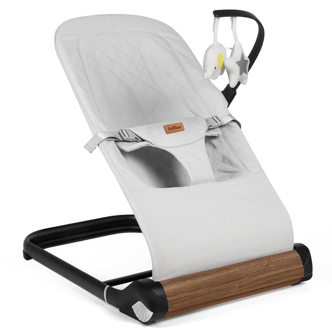 Baby Bouncer Chair - Comfortable Support for Your Little One's Blissful Moments (Normal, Light Grey)