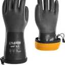 LANON Waterproof Winter Work Gloves, Moisture-permeable PU CoatedWarm Gloves for Freezer & Outdoor Work, Chemical & Oil Resistant, Non-Slip, XL