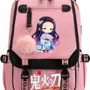 Anime Backpack for Girls, Kawaii Bookbag, Teen School Bag, Pink, Large