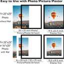 JCJMY 20x25 Picture Frame with 16x20 Mat, Display Photo 16x20 with Mat or 20 x 25 Without Mat, Wall Hanging Large 20 by 25 Poster Frame with Plexiglass, Black