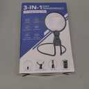 Hands-Free Neckband Magnifier & Magnifying Glass with Light for Seniors  Rechargeable 5X/10X Large 5.3" Lens for Close Work, Reading, Sewing, Cross-Stitching, Crafts