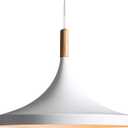 Battery Operated Pendant Light with Remote Control,White Ceiling Pendant Lights Fixtures,Nordic Style Hanging Lamp for Dining Room,Battery Powered Pendant Lighting Fixtures (Whit)