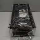 2 Tier Sliding Basket Drawer Organizer, Lxmons Pull Out Under Sink Cabinets Organizers, Metal Home Shelf for Bathroom or Kitchen, Sliding Countertop or Pantry Storage Shelf, Large Black