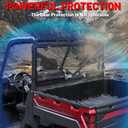 StarknightMT Ranger XP 1000 Rear Windshield, Smoke Tinted Ranger 1000 Back Window Rear Windscreen Compatible with Polaris Ranger XP 1000/Crew 2017-2026, Ranger 1000/Crew 2020-2026