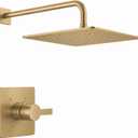Replacement for Delta 13/14 Series Shower Trim Kit,Champagne Bronze | Compatible with Delta R10000 Universal Valve, Brushed Gold Shower Faucet Set, Cartridge and Valve Not Included