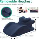 MOONYOOY Memory Foam Ergonomic Wedge Pillow for Sleeping, Acid Reflux & GERD Relief - Elevation Bed Support Pillow for Back Pain, Post Surgery Recovery, Reading with Removable Washable Cover