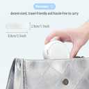 Retainer Holder with Mirror & Lanyard, Compact Night Guard Case with Vent Holes, Partial Denture Container for Purse, Portable Aligner Box Compatible with Invisalign (Black Purple)